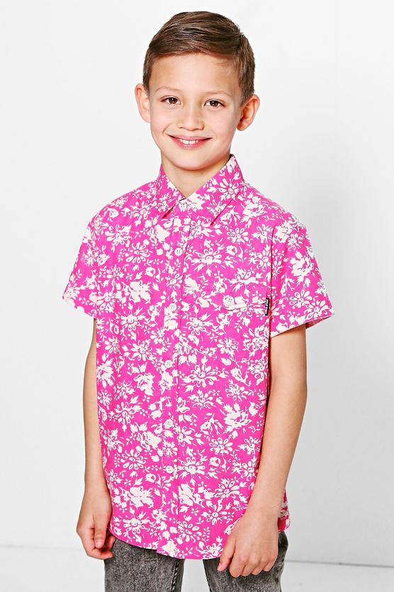 Boys Floral All Over Print Shirt